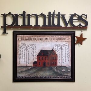Primitives Wall Art with Metal sign